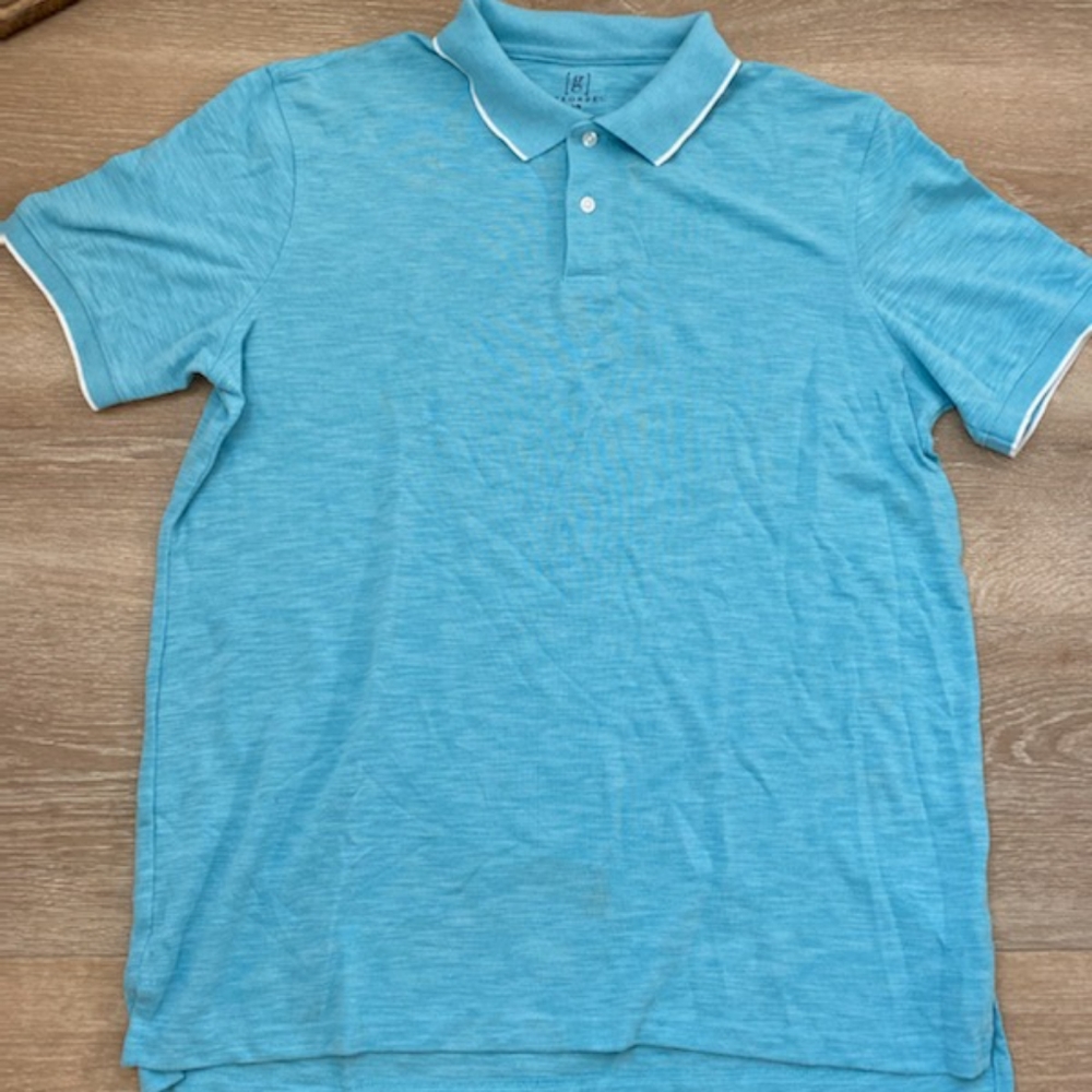 Large Light Blue Polo Shirt. Gently Used